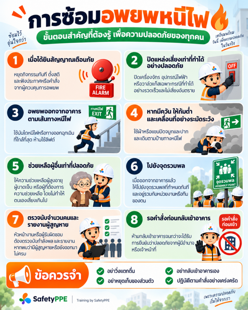 การซ้อมอพยพหนีไฟอาจดูเป็นกิจกรรมที่หลายคนคุ้นเคย บางคนเคยซ้อมทุกปีจนรู้สึกว่าเป็นเรื่องธรรมดา